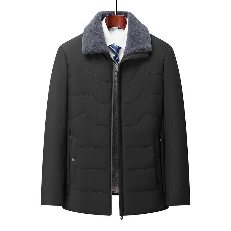 Men's Windproof Bomber Jacket Winter Warm Padded Thick Outwear Flight Coats Fleece Lapel Jackets for Male Plus Size