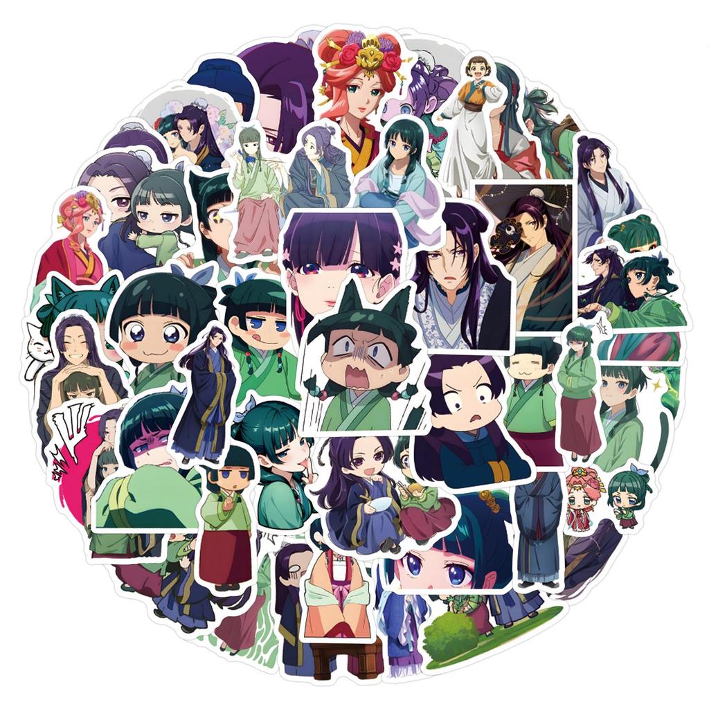 60 Cartoon Anime Tag des Apothekers Tagebuch Kritzel Aufkleber für Planer, Gitarren, Skateboards - Wasserdichte Dekoration.