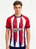 Individuelles atmungsaktives Fußballtrikot in Übergröße, kurzärmelig, digital bedrucktes Polyesterhemd