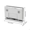Glass Door Hinge Bathroom Gate Clamp Stainless Steel 90 Degree Positioning, Functional Cabinet