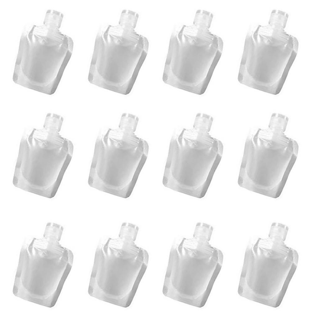 Pachet 12 Pungi Lichide Reumplabile Etanșe Pungă Stand-up 30/50/100ml Pungă Squeezeable pentru Sub-ambalare Șampon