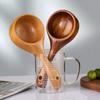 Coffee Measuring Spoons 45ml Walnut Wood Coffee Spoon Baking Tool Soup Spoon Kitchen Cooking Spoon for Salt Sugar Beans Tea