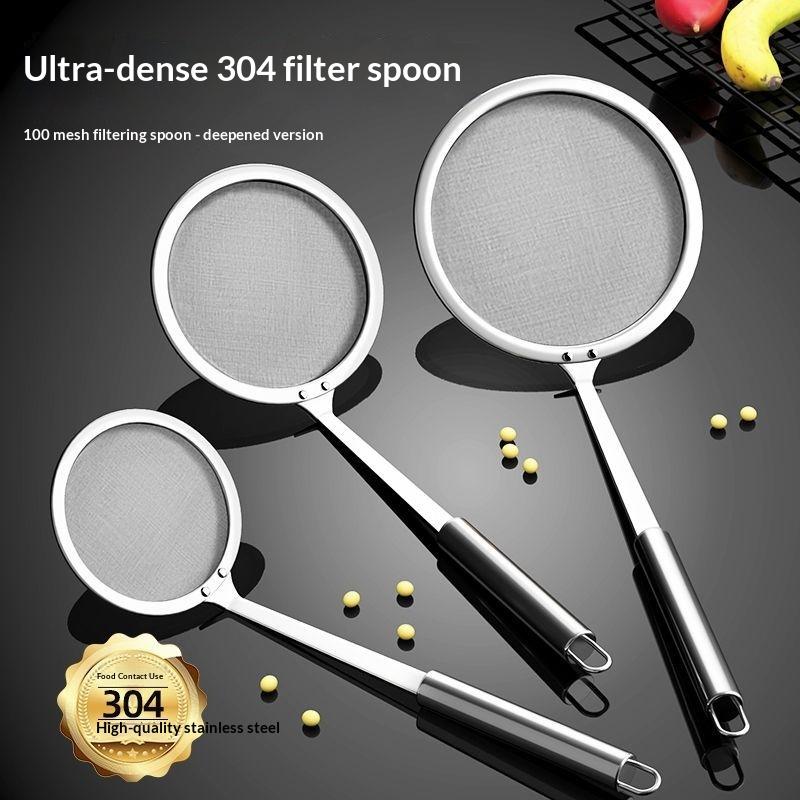 304 Stainless Steel Fine Mesh Strainer 100 Mesh Super Dense Handheld Sifter for Kitchen Food Juice Tea Filter