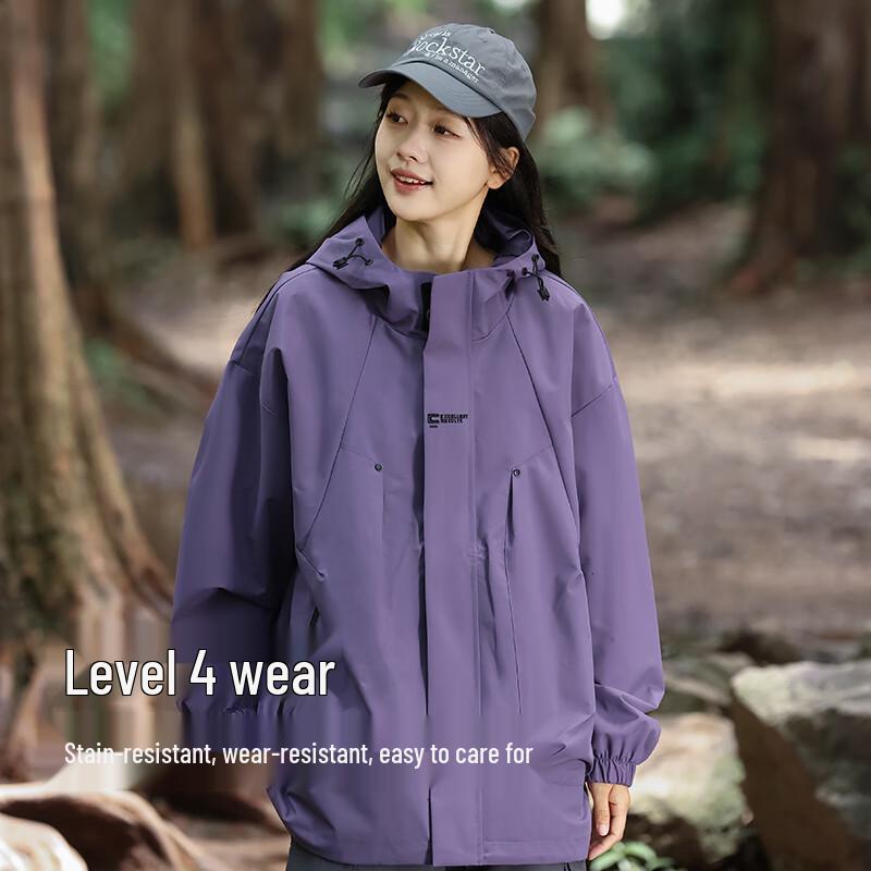 ROMON Unisex Outdoor Windproof Waterproof Hooded Jacket