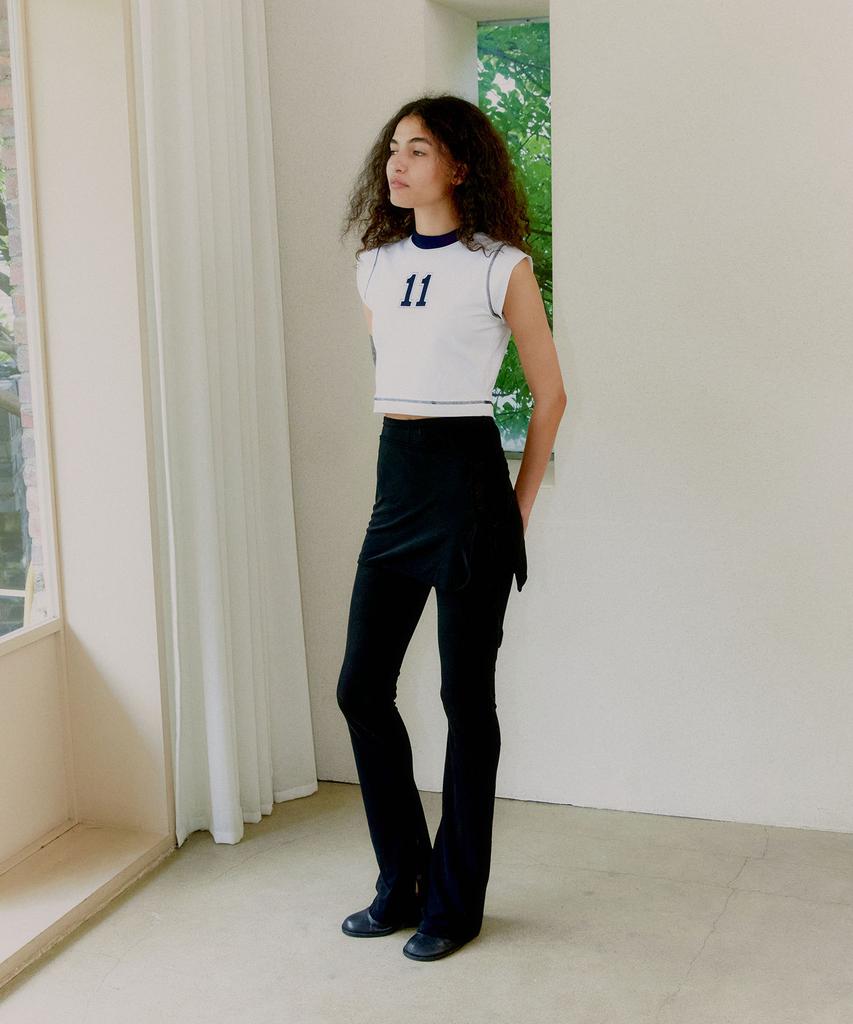 PROVO See-Through Button Pants / Black