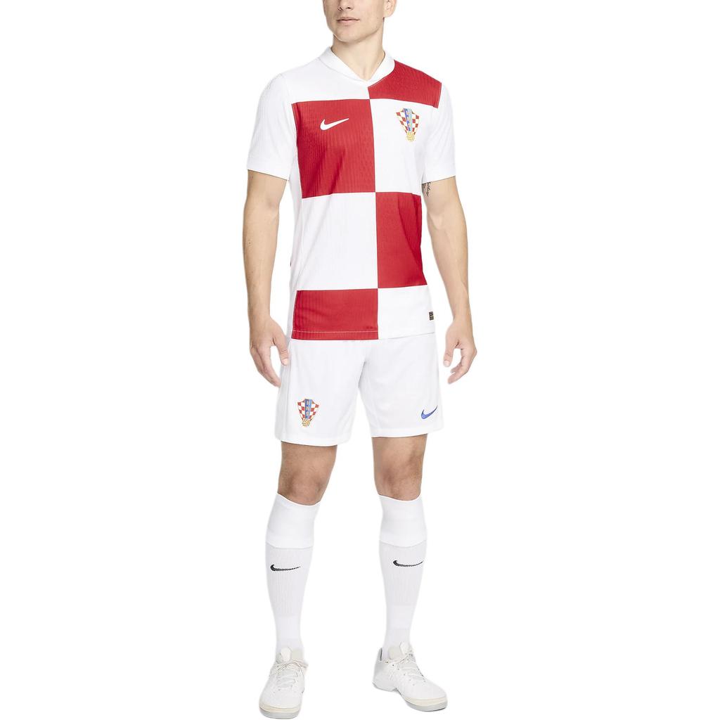 New Nike Croatia 2024/25 Match Home Soccer Jersey Men's White/University Red FV1738-100