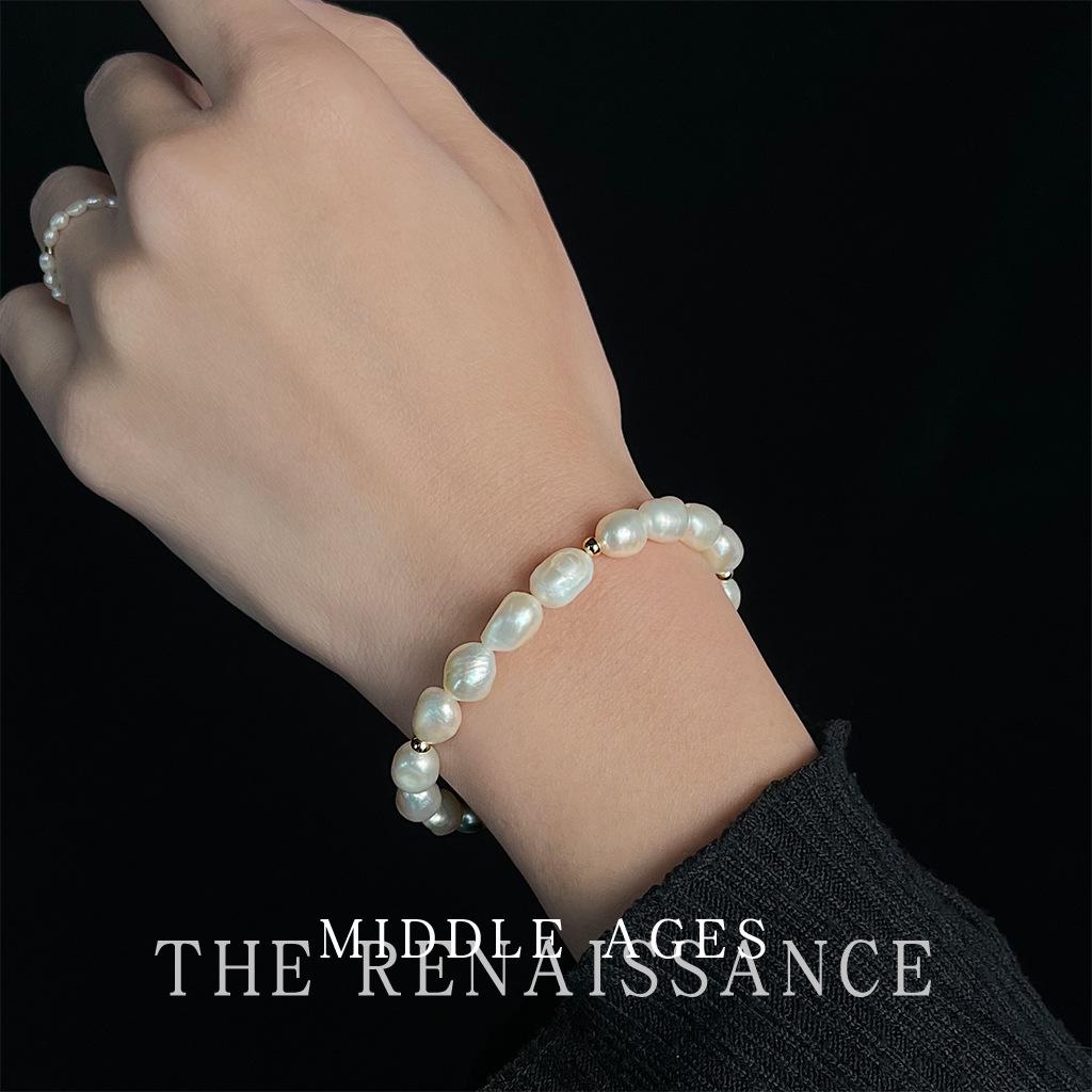Браслет из пресноводного жемчуга Французский ретро-браслет в дворцовом стиле Литературные украшения