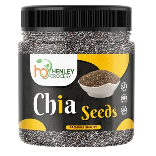 

HENLEY GROCERY Chia Seeds | Omega-3 clean Chia Seeds for Eating | Rich in Calcium, Protein & Fiber, Omega 3 and Antioxidant | Healthy Snacks