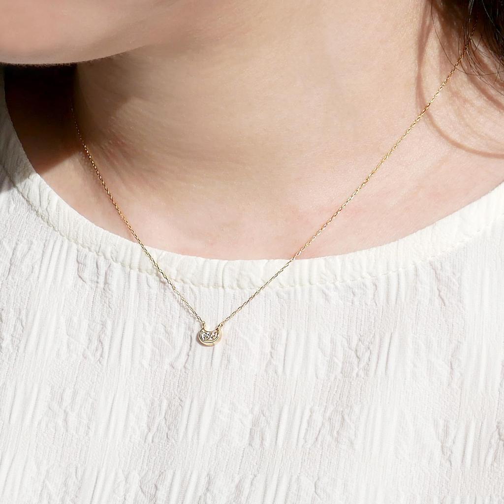 Vendome K10 Yellow Gold Cat Diamond Necklace GJVN052440DI [Official] [VIH Aoyama]