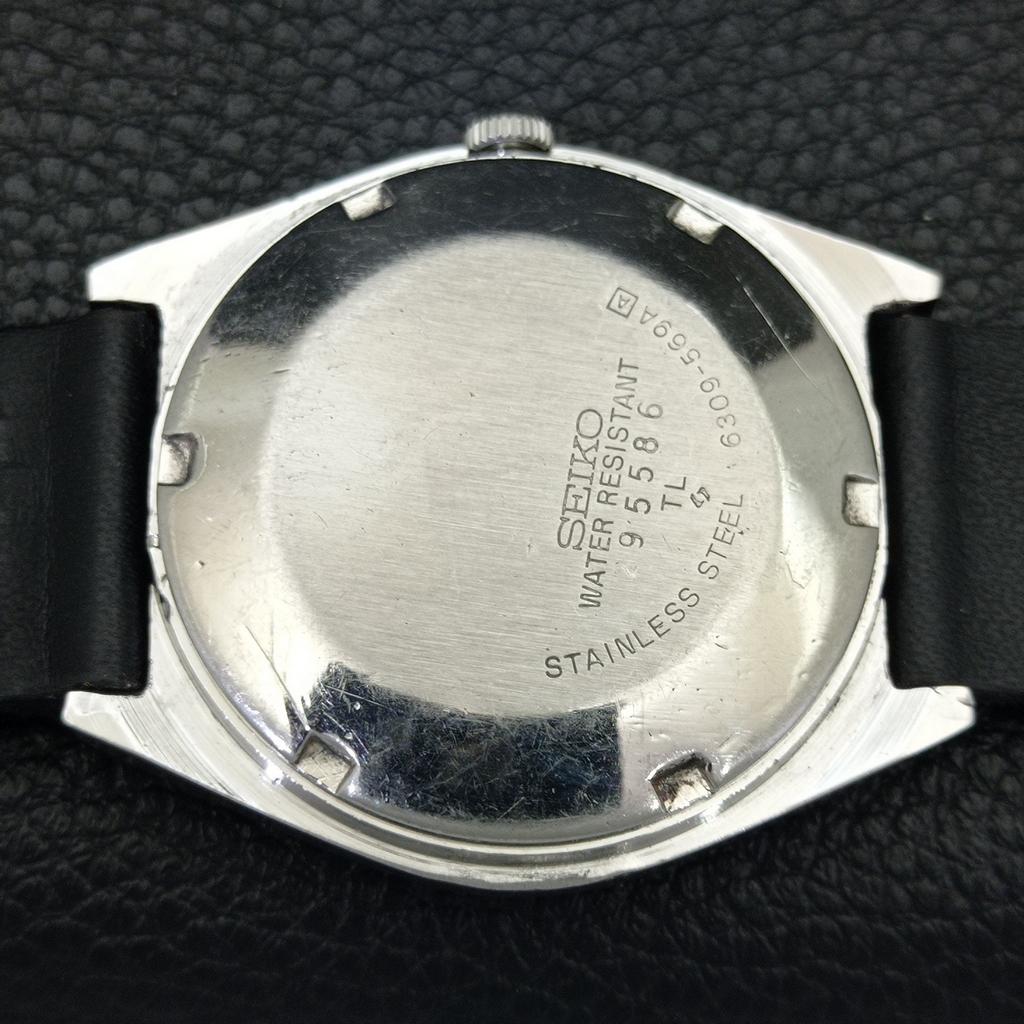 JAPAN VINTAGE SEIKO 5 AUTOMATIC 6309A MENS SILVER COLOR DIAL WATCH a701555-5 R206b-a701555