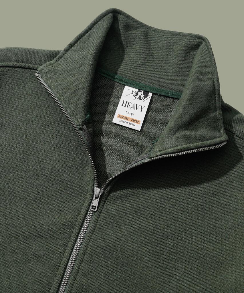 Fp142 Flow Meteor High-Neck Sweat Full-Zip Dark Green Sjot1391