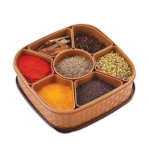 

Simple Stylish Spices Box with 7 Spices Container for Kitchen Storage B075 AK236