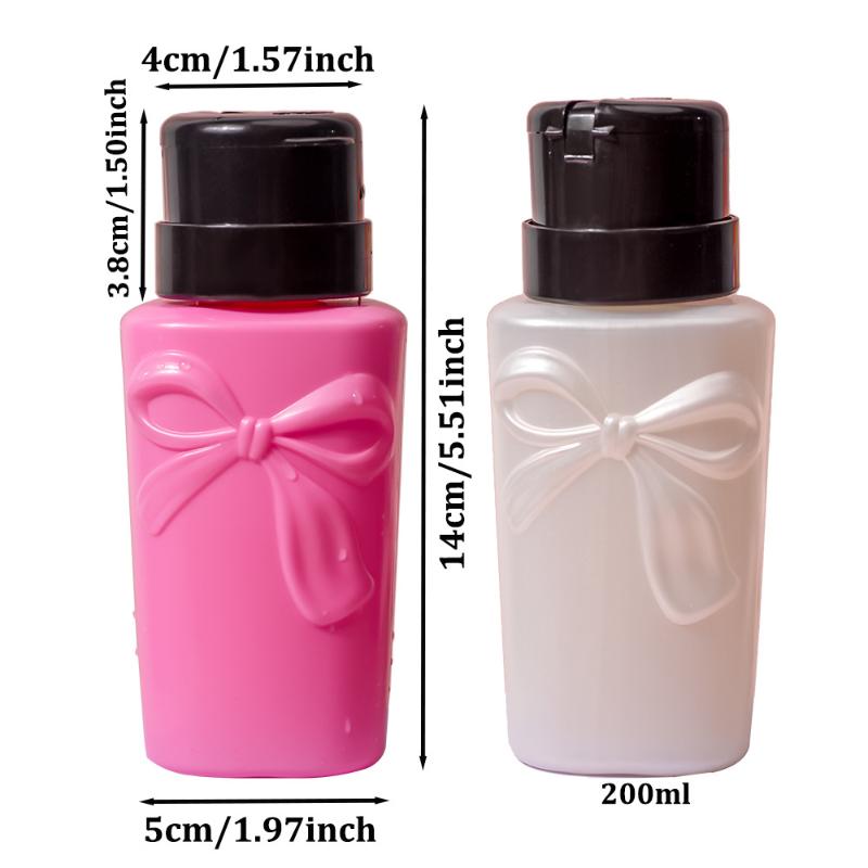 Push-Down Plastic Pump Dispenser – Refillable Bottle for Nail Polish Remover, Alcohol, and Liquid Cleansers