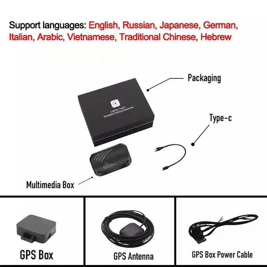 Quad-Core 2+32G Android 7.0 For Carplay Ai Box Car Multimedia Player Mirror Link