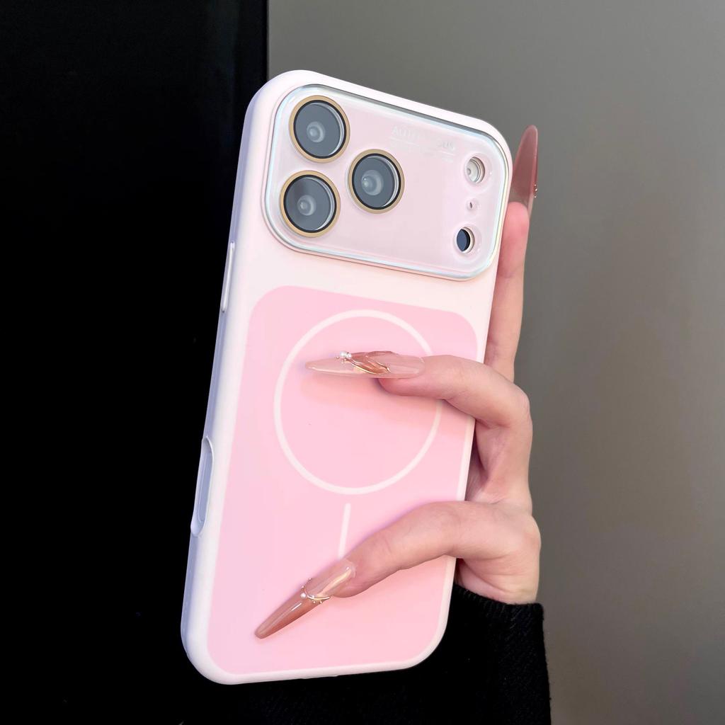 Original Liquid Silicone Matte For Magsafe Charge Phone Case for iPhone 17 Pro 16 15 Pro Max Crystal Lens Protectio Cover