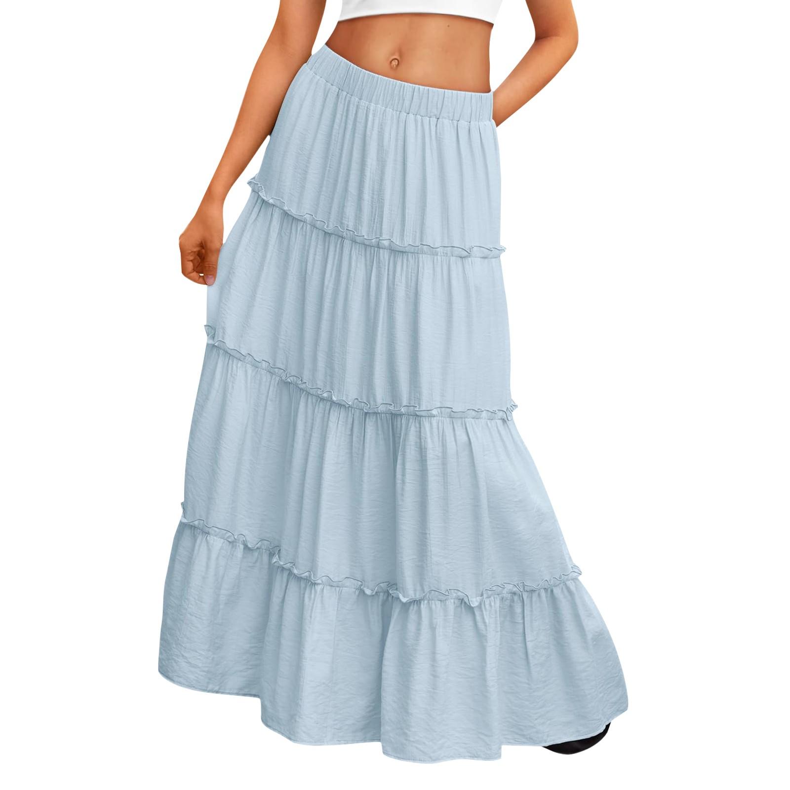 

Женские льняные брюки с широкими штанинами, эластичные брюки-палаццо с высокой талией, повседневная свободная одежда для пляжного отдыха с карманами M