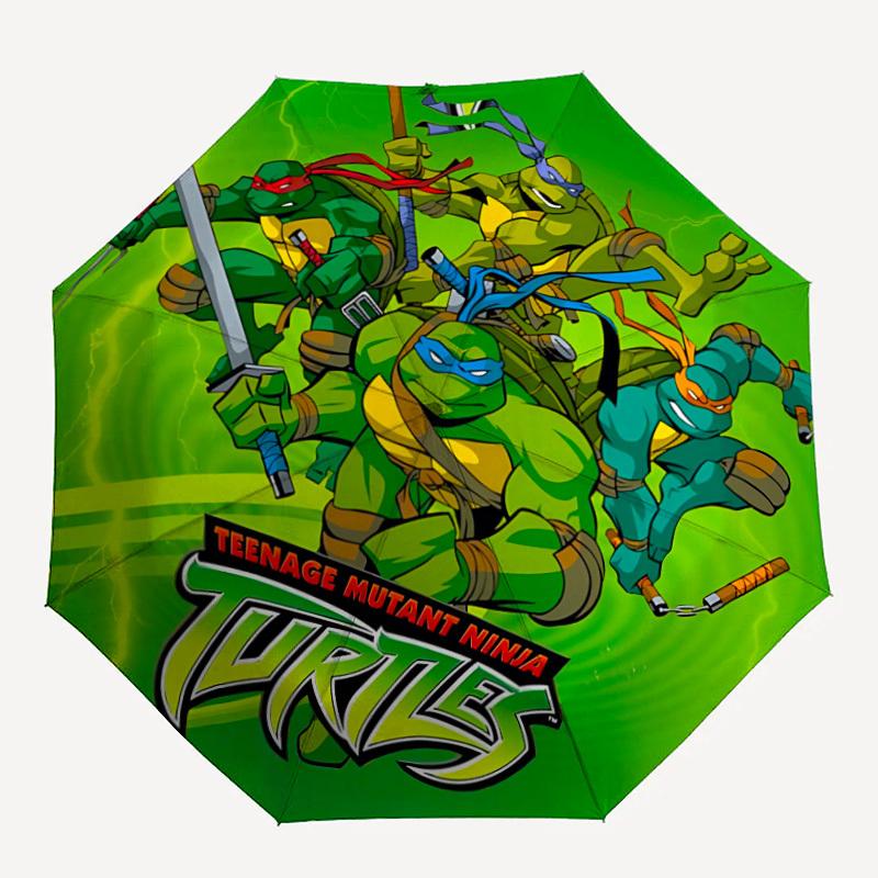 1PC Turtles Automatic Open/Close Umbrella, 8-Rib Sturdy Frame, Lightweight Portable Umbrella, Commute, Business - Ideal Gift for Friend, Vibrant Patte