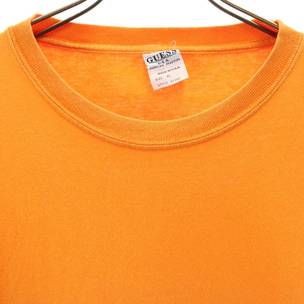 Guess Made in USA Short sleeve T-shirt XL Orange Men's Used
