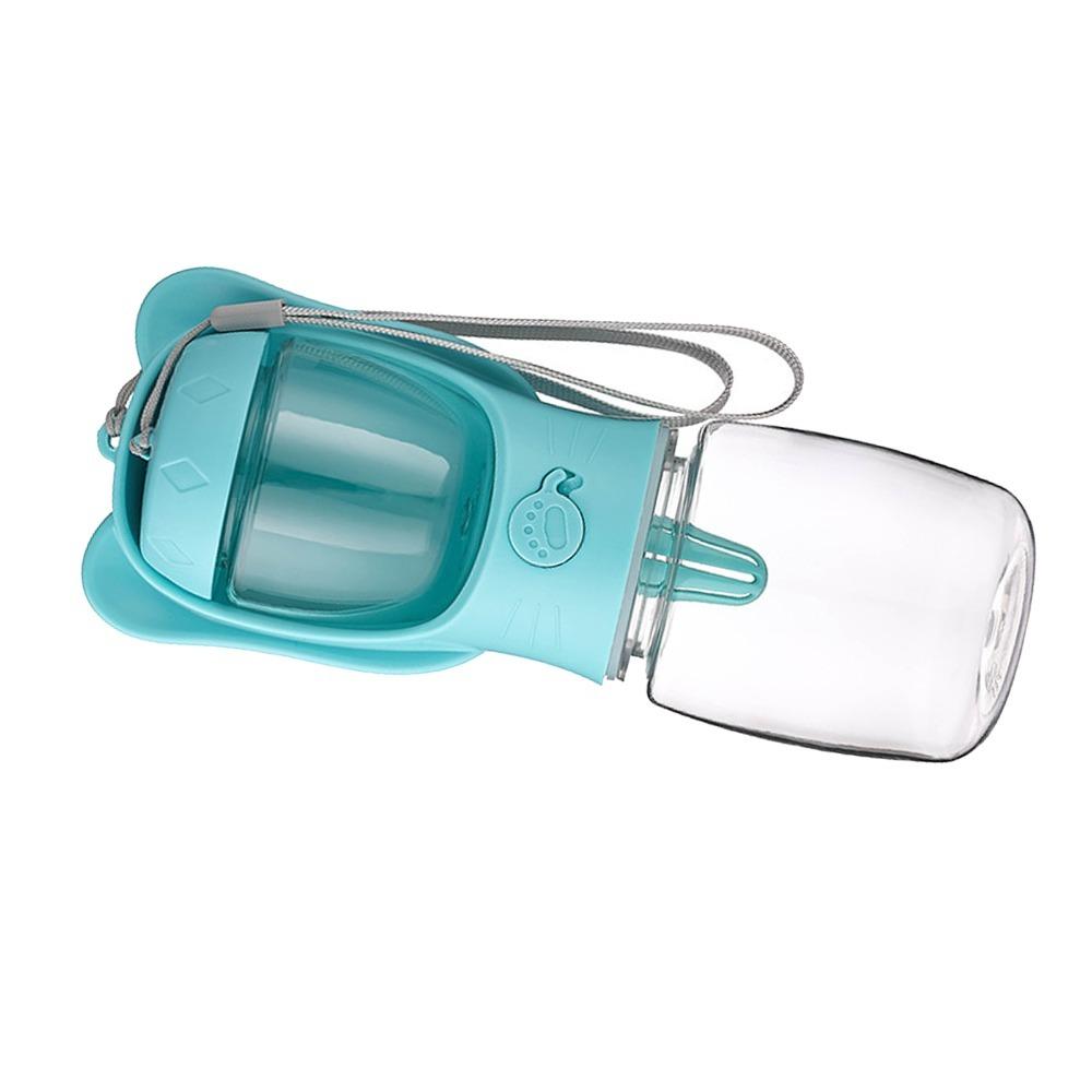 Dual Storage Dog Travel Water Bottle Lightweight Walking Pet Drink Cup  Pet Road Trip
