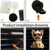 Auto Lufterfrischer Clips Niedlicher Milchtee Welpe Acryl Auto Lüftungsschlitz Clip mit Austauschbaren Duftkissen 2D Armaturenbrett Deko Einfach Aufsteckbar Geschenk für Hundeliebhaber
