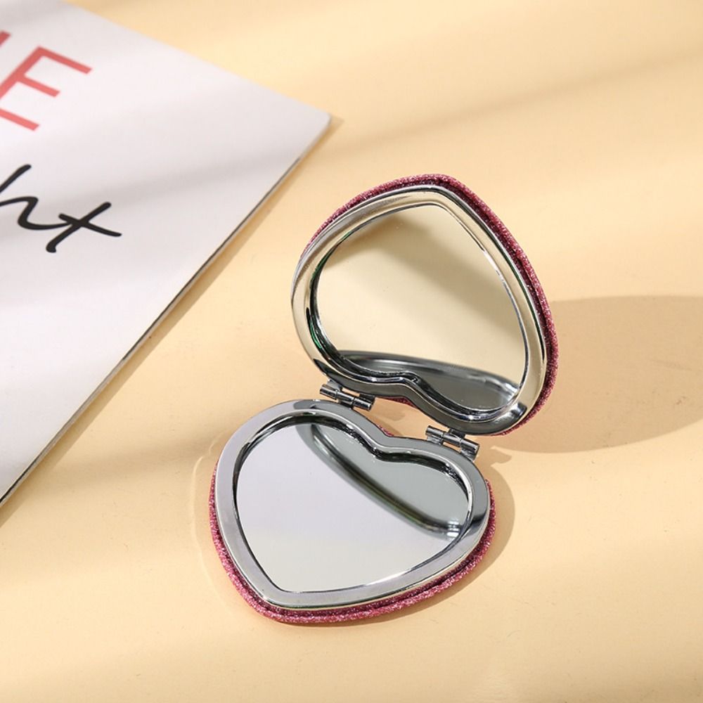 High Definition Heart Shape Makeup Mirror ABS Double-Sided Vanity Mirrors  Cosmetic Beauty Tools