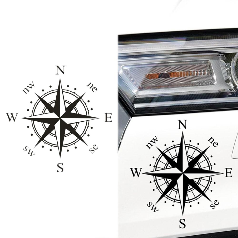 Pegatina de Coche Brújula NSWE Pegatinas Creativas de Personalidad Diseño Artístico Accesorios Exteriores para Coche Motocicletas Camión Decoración Autocaravana