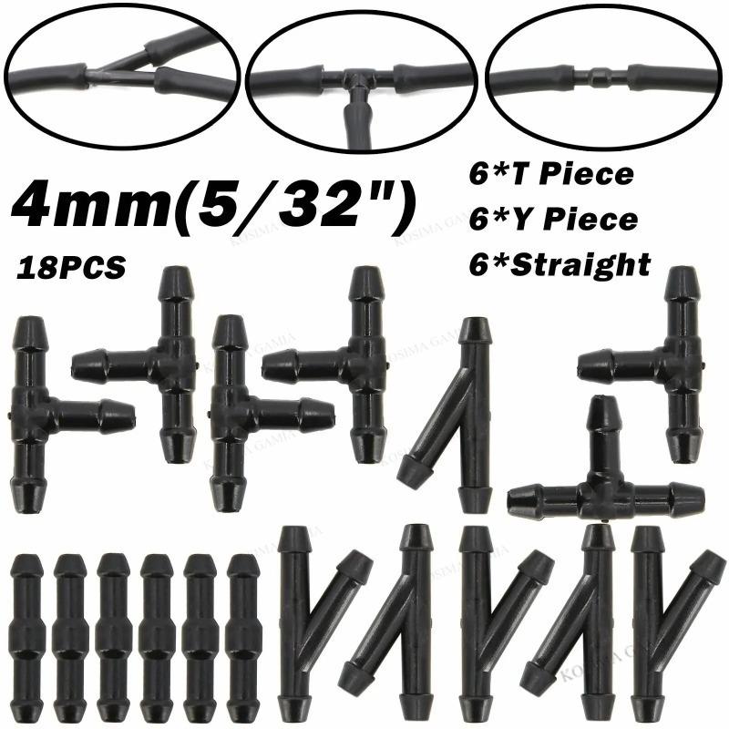 2M Car Wiper Blade Pipe Windshield Wiper Tube with 18Pcs T/Y/I Type Splitter Windshield Washer Hose Connector Windshield