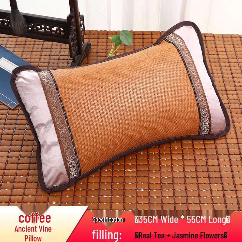 Bamboo Cooling Summer Pillow - Ice Silk Rattan for Dormitories