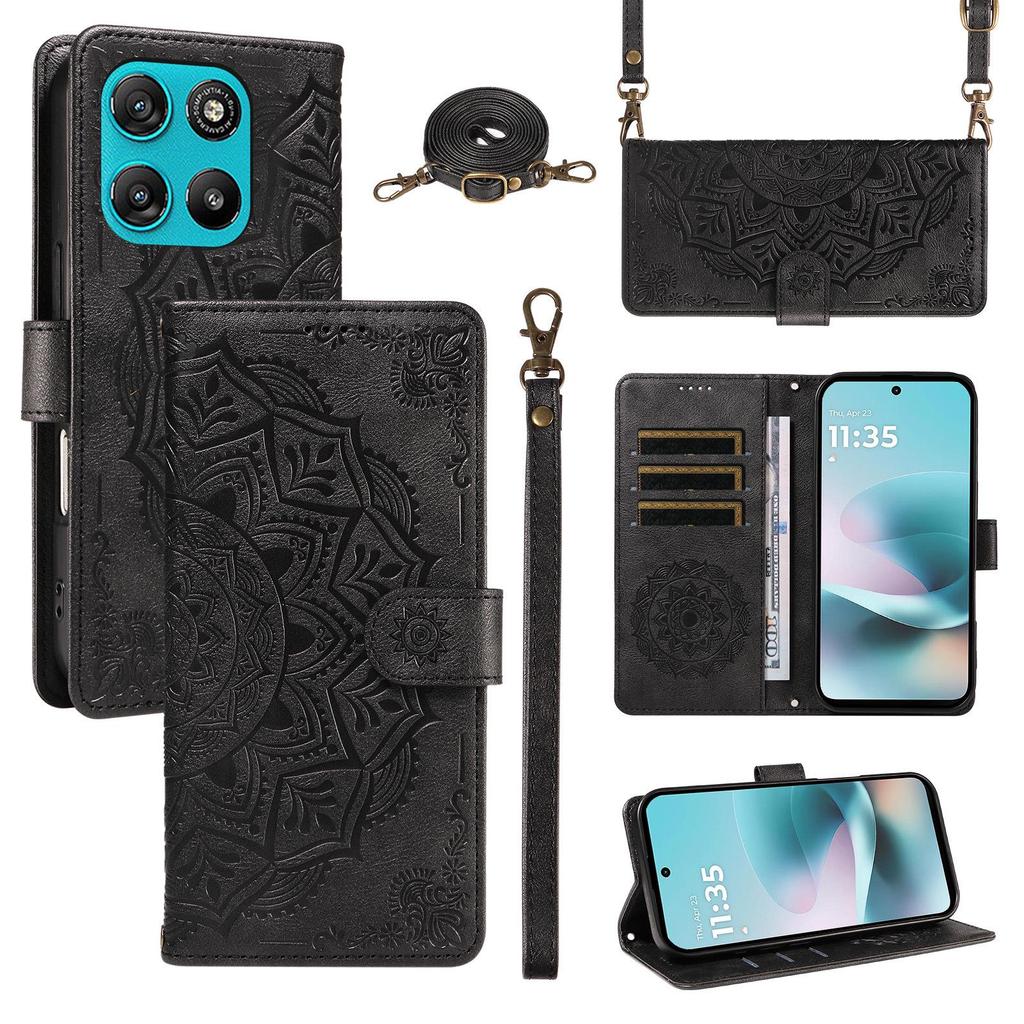 Huawei Nova 12 SE Embossed Mandala Leather Flip Case with Card Holder