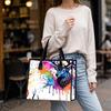 Watercolor Stag Print Fashion Tote Bag Casual Daily Shoulder Bag for Shopping Travel