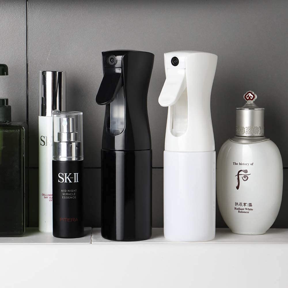 Uervoton Spray for Home and Empty Black Bottle, Alcohol-Compatible, Gardening, Plants, Cleaning, Hairdressing, Use, Pets, Bottle, 200ml,