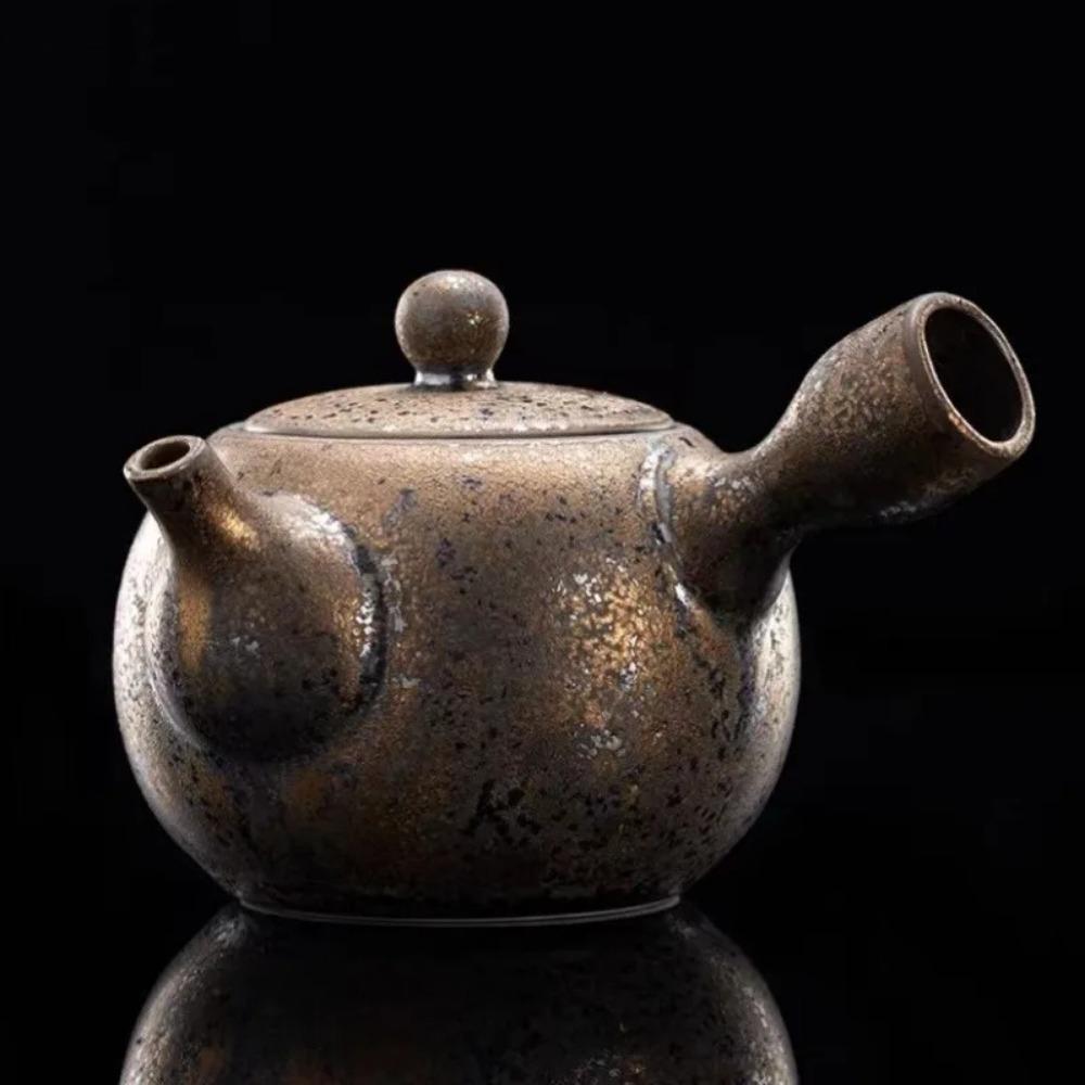 Creative Oxidized Glazed Ceramic Teapot Home Tea Utensils Vintage Home Teacups Teapot Table Ornaments Birthday Gifts Home Decor