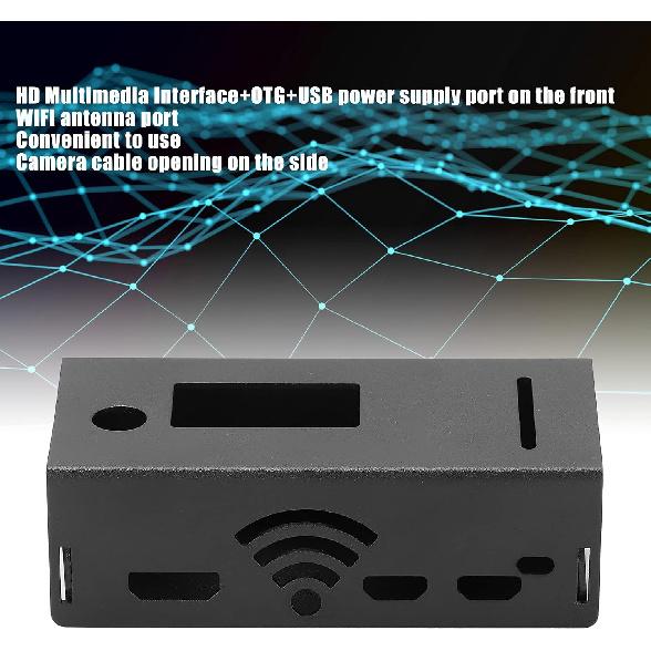 Raspberry Pi Case, Aluminum Alloy Protective Shell for RPi, for MMDVM, HD Multimedia Interface+OTG+USB Port Digital Aluminum Alloy Hotspot Case for