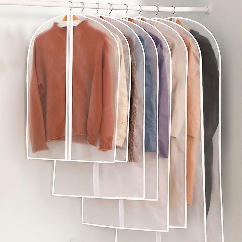 All Purpose Clothes Dust Cover,Reusable Hanging Garment Bag,Transparent Suit Protector for Wardrobe,Travel,Breathable,for Suits,Coats,Dresses