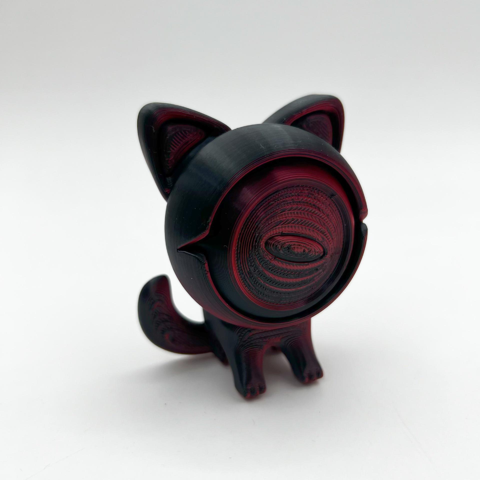 

Многоцветное напечатанное на 3D-принтере вращающееся украшение «Кошачий глаз» для комнат мелких животных и спален 6*4.8cm