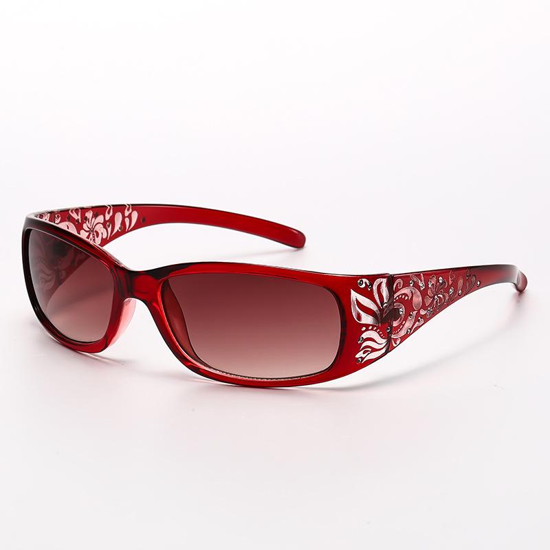 Cross-Mirror Women'S Glasses Laser Diamond-Set Personalized Trend Sunglasses Popular Sunglasses