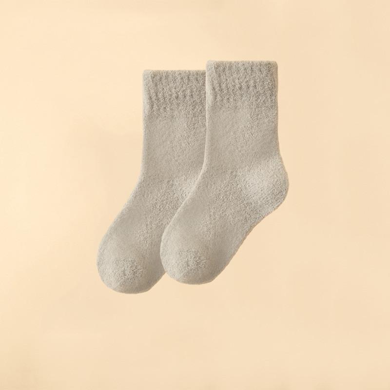 Barn Ullstrumpor Barn Pojkar Flickor Mjuka termostrumpor för baby Mode Enfärgad Barn Höst Vinter Cashmere Plyschsocka