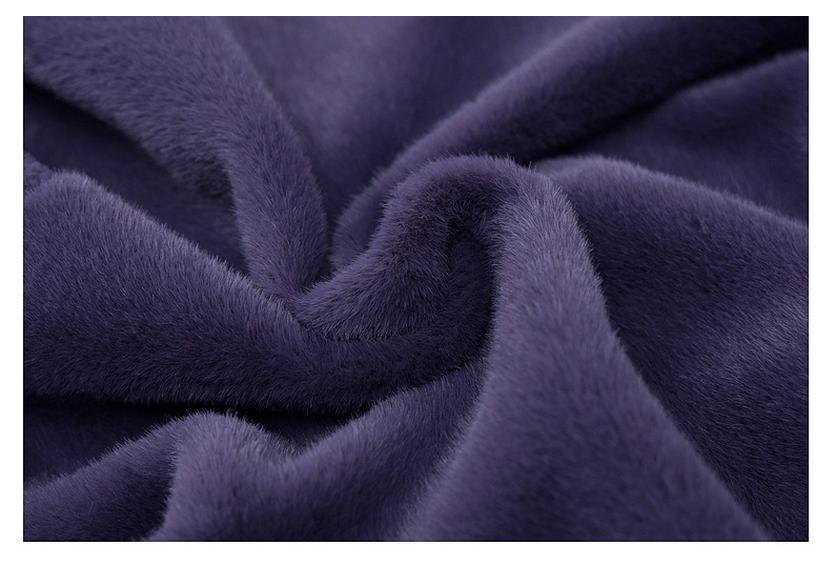 Eleganter Kunstmink-Samtmantel für Damen – Mittellanger Winterstil für reife Damen