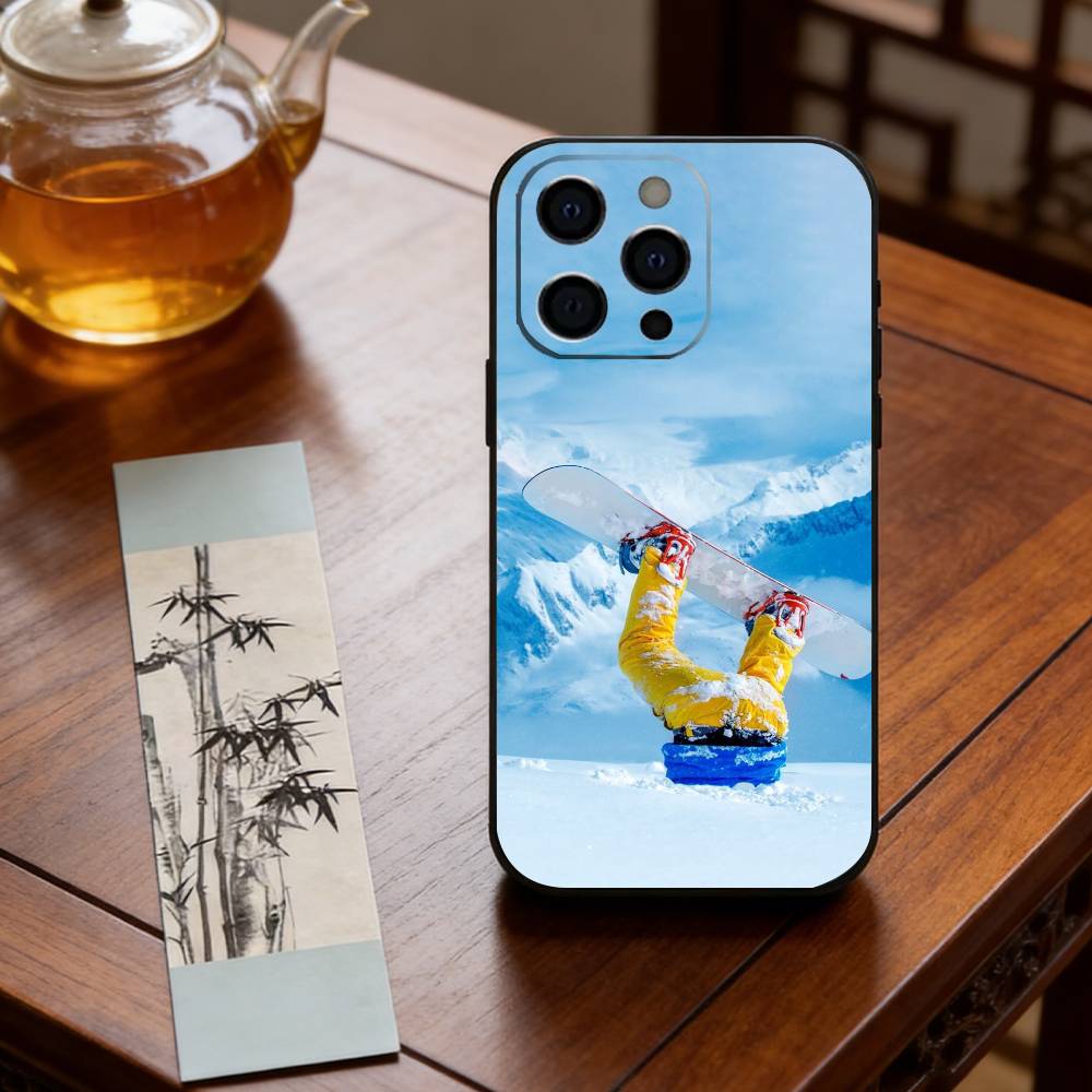 Skiing Snow Snowboard Ski Phone Case Silicone Soft For IPhone 17 16 15 14 13 12 11 X XR Plus Pro Max Plus