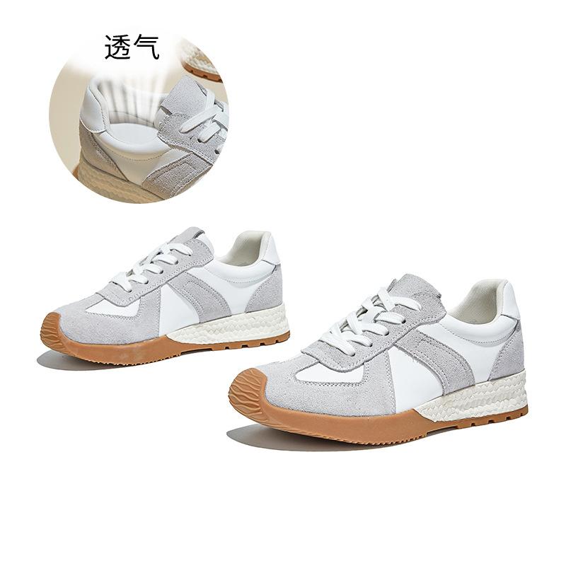 Кожаные немецкие тренировочные туфли женские туфли весенние туфли на платформе с увеличением высоты женские спортивные папины туфли женские туфли 35