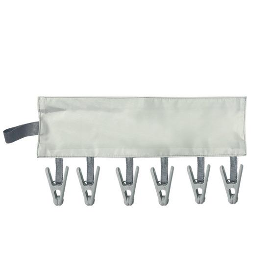 Travel Hanger with 6 Clips Strong Load-bearing Fastener Tape Design