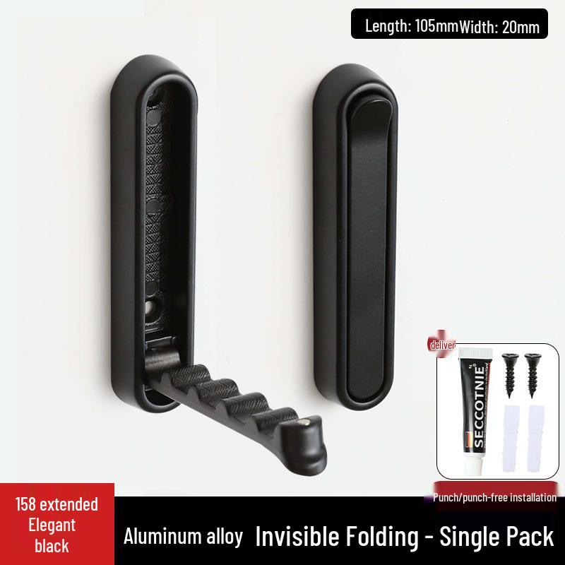 Punch-Free Foldable Clothes Hook: Modern, Invisible, Multi-functional Coat Rack for Bathroom Storage
