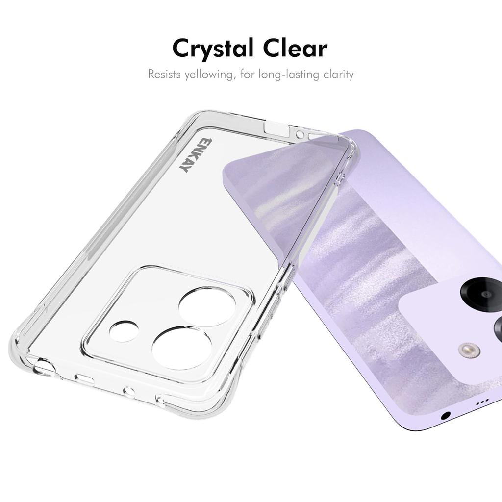 For Xiaomi Poco M7 Pro 5G Clear Phone Case ENKAY HAT PRINCE Shockproof Anti-slip TPU Cover