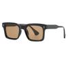 New retro square sunglasses, black high-end plain makeup fashion Hong Kong style UV-proof glasses R