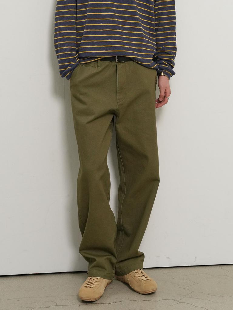 GENERALIDEA Man Straight Fit Chino Pants [Khaki] / Gf1Mpt001