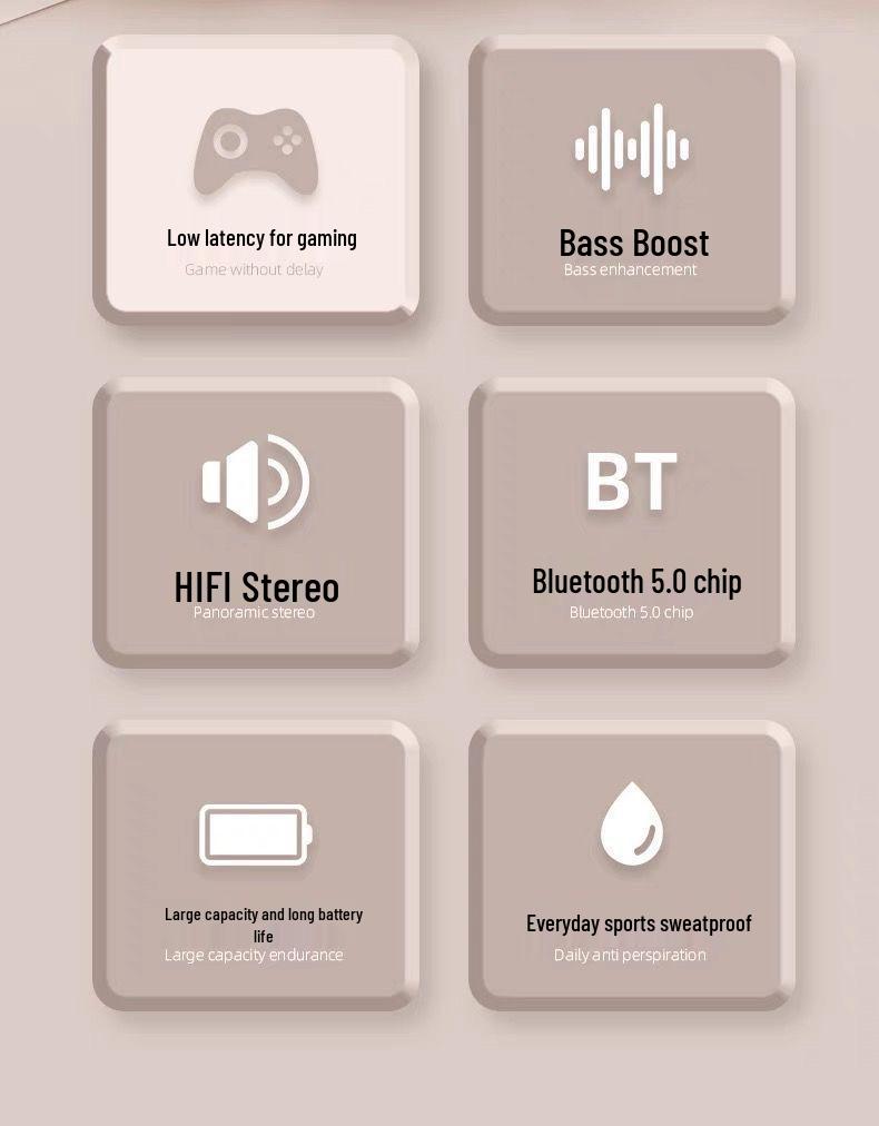 High-Fidelity Wireless Over-Ear Bluetooth Headphones with Long Battery Life, Noise Cancelling, Microphone - Ideal for Sports, Gaming, and Esports.