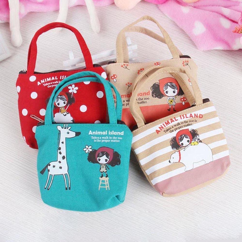 Bag Data Line Storage Bag Cartoon Coin Purse Bear Lipstick Cosmetic Bag Mini Canvas Handbag