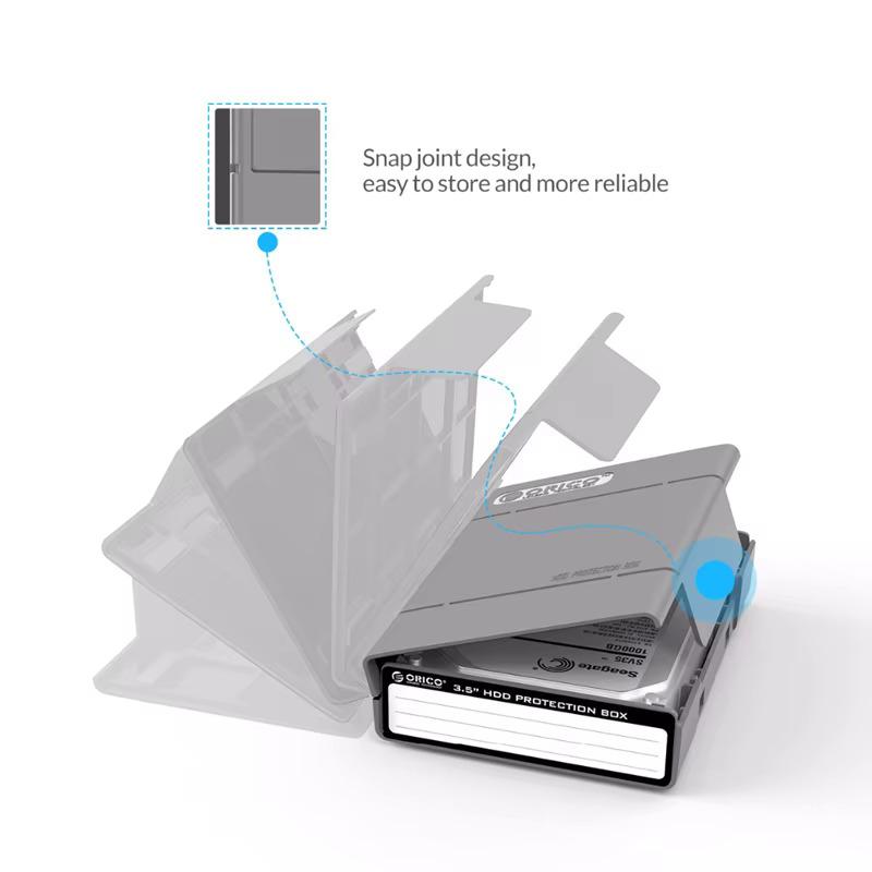 ORICO PHP-35 Hard Drive Box Shockproof Storage Bag 3.5 Inch Hard Drive Protection Box Protective Cover with Waterproof Function