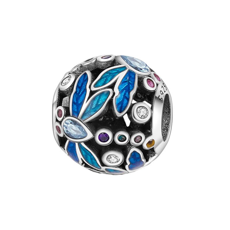 Butterfly Charms Fit Bracelets Chameleon Firefly 925 Silver Dragonfly Ladybug Bee Beads DIY Jewelry Making