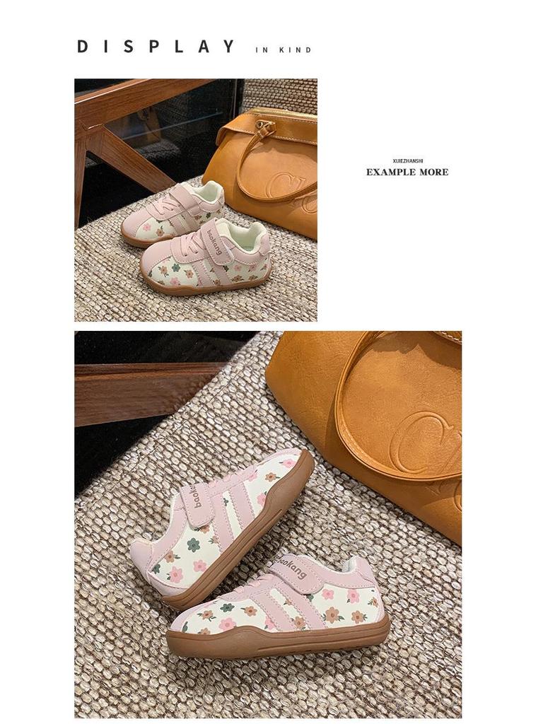 AGAN Girls' Non-Slip Soft Sole Toddler Board Shoes - 2025 Autumn Casual Sport Style